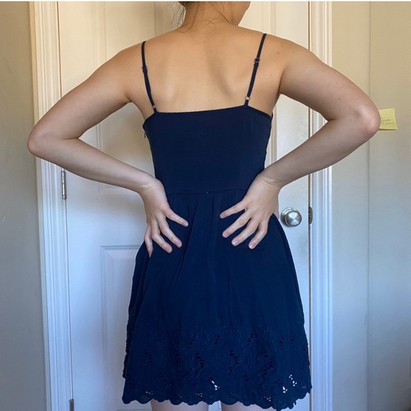Abercrombie & Fitch navy blue dress - Picture 3 of 4